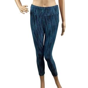 Lorna Jane Core Dioness 7/8 Tight Leggings Size S Blue